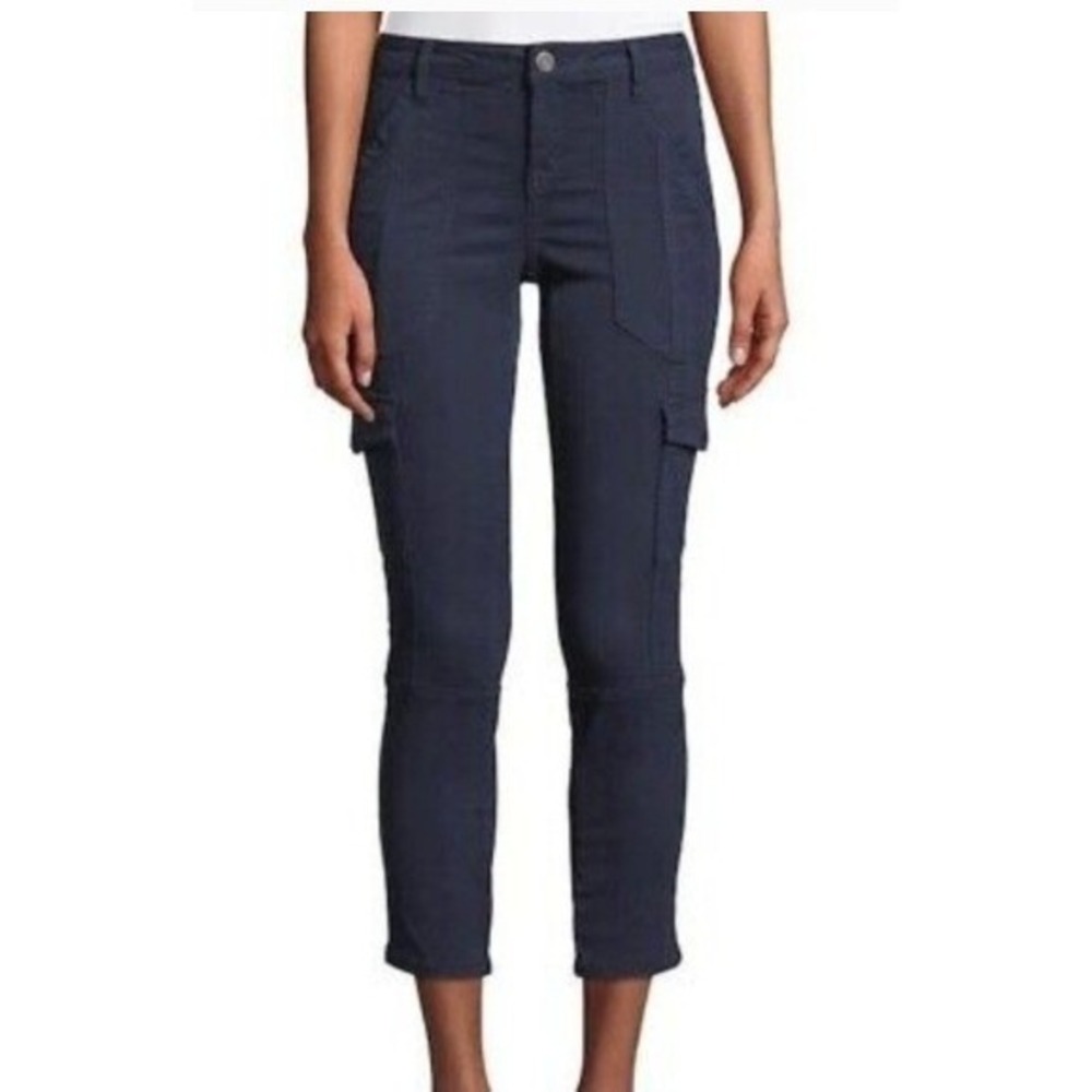 Joie Okana Black Cargo Jeans Stretch Tapered Casual Gorpcore‎ Cigarette  Emo 26